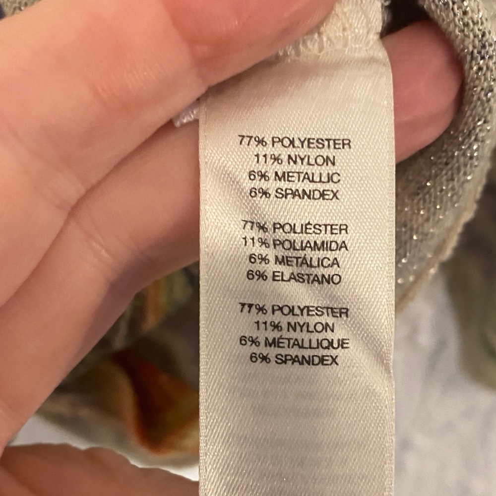 Chico's Multicolor Chevron Pattern Patterned Blou… - image 7